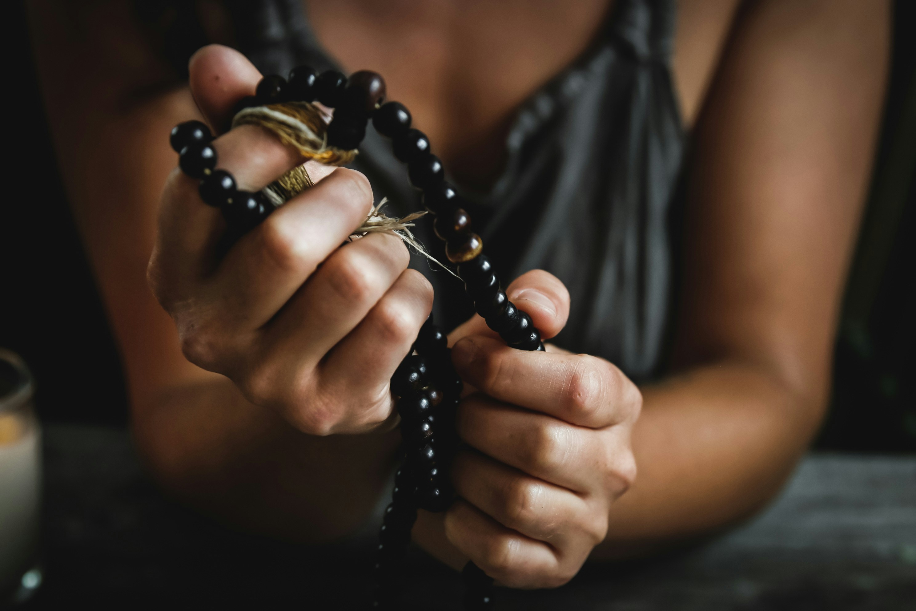 Meditation with mala beads